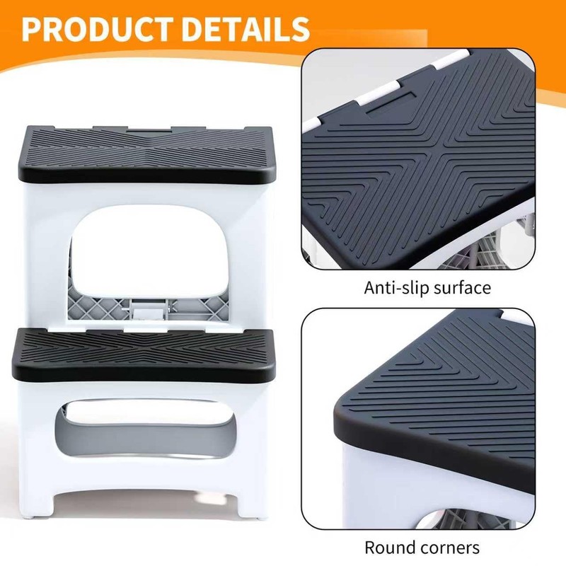 Ahxuvan 2 Step Stool Foldable Non-Slip Steps Folding Step Stool For Adults Kids gallery