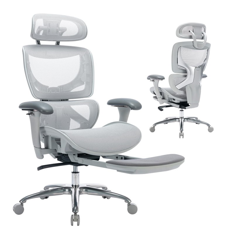 Ergonomic Mesh Office Chair with Footrest, Executive High Back Computer Desk …