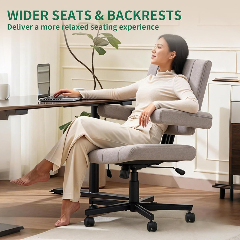 Vigosit Ergonomic Criss Cross Office Chair - Adjustable Desk Chair with Wide Arm gallery