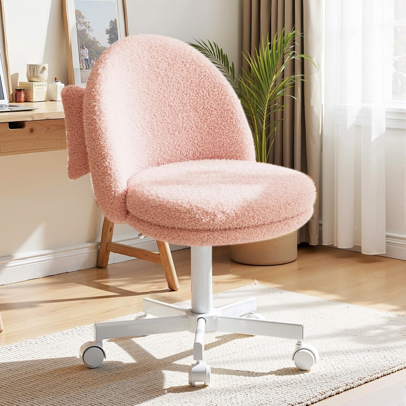 Velvet Tall Office Chair with Wheels Vanity Chairs with Back, Versatile Heigh…
