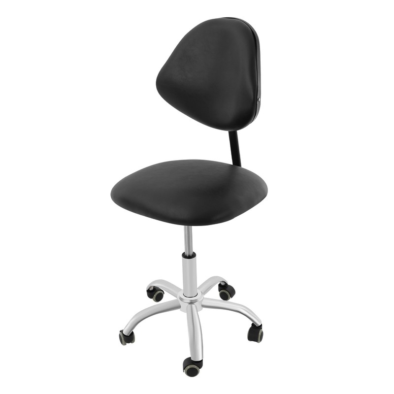 Adjustable Saddle Swivel Chair Ergonomic Rolling Stool w/ Backrest for Office gallery