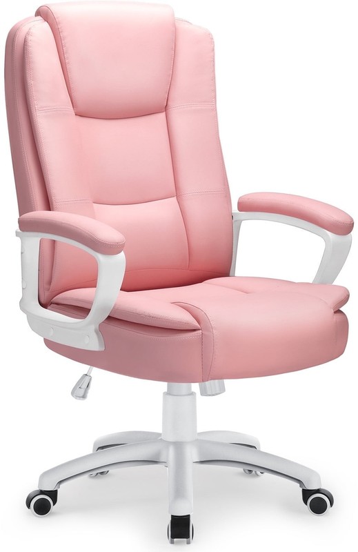 Heavy Duty Leather Office Rolling Computer Chair High Back Executive Desk Brown gallery