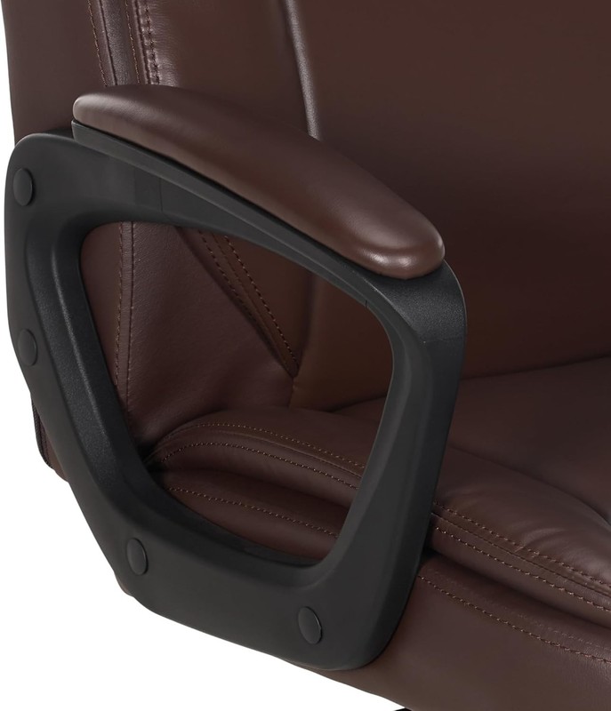 Puresoft PU Padded Office Chair, Ergonomic Design - Adjustable & Chic in Brown gallery
