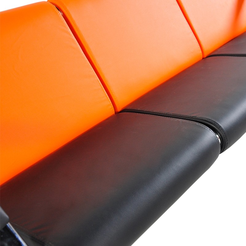 3 Seat Office Visitor Guest Sofa Reception Chair Waiting Room Bench PU Leather gallery