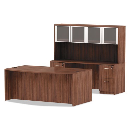 Alera Valencia Series Bow Front Desk Shell, 71" X 41.38" X 29.63", Modern gallery