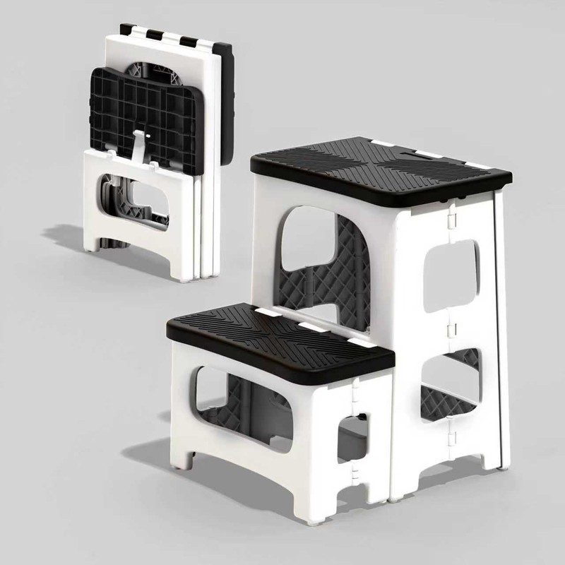Ahxuvan 2 Step Stool Foldable Non-Slip Steps Folding Step Stool For Adults Kids gallery