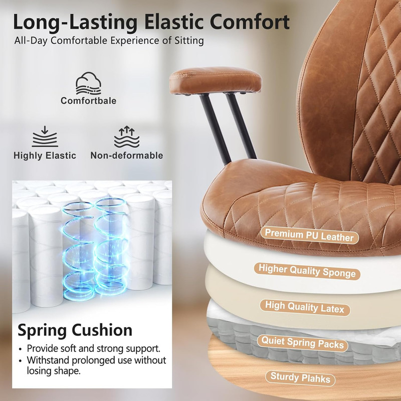 Home Office Desk Chair Office Rubber Casters Ergonomic Computer Chair with Lumba gallery