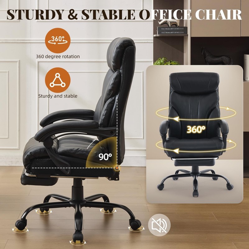 Office Chair, High Back Desk Chairs ,500LBS Ergonomic Gaming Chair with Footrest gallery