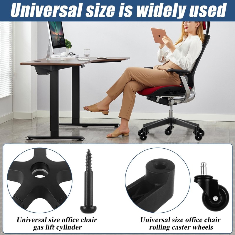 28" Heavy Duty Office Chair Base with Wheels(Set of 5), Desk Chair Base Unive... gallery