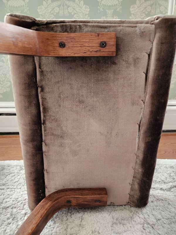 Kneeling Chair CUSHIONS ONLY RECENT batting & fabric replacement taupe Velvet gallery
