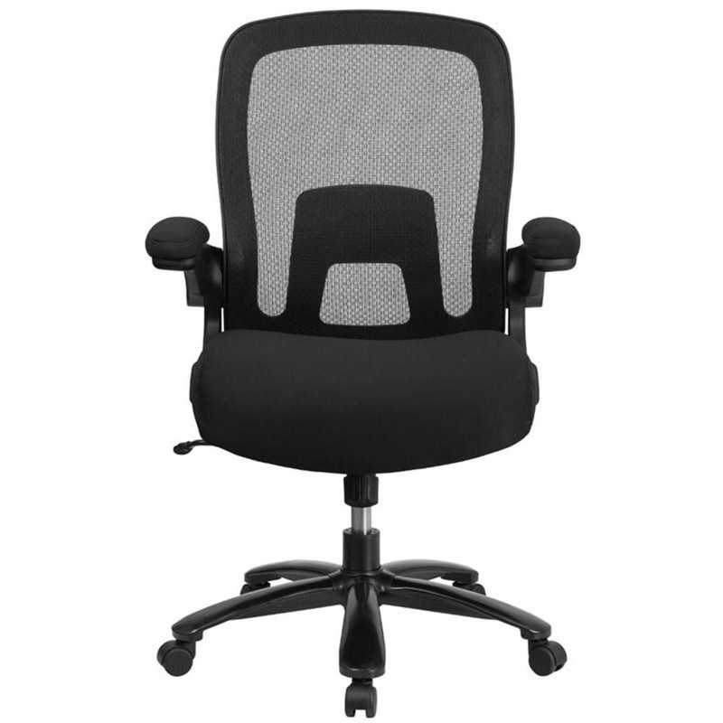 Scranton & Co Big and Tall Fabric Swivel Office Chair in Black gallery