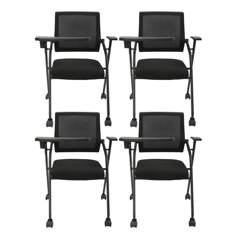 4Pcs Office Conference Reception Chairs Guest Chair Mesh Back Waiting Room Seat gallery