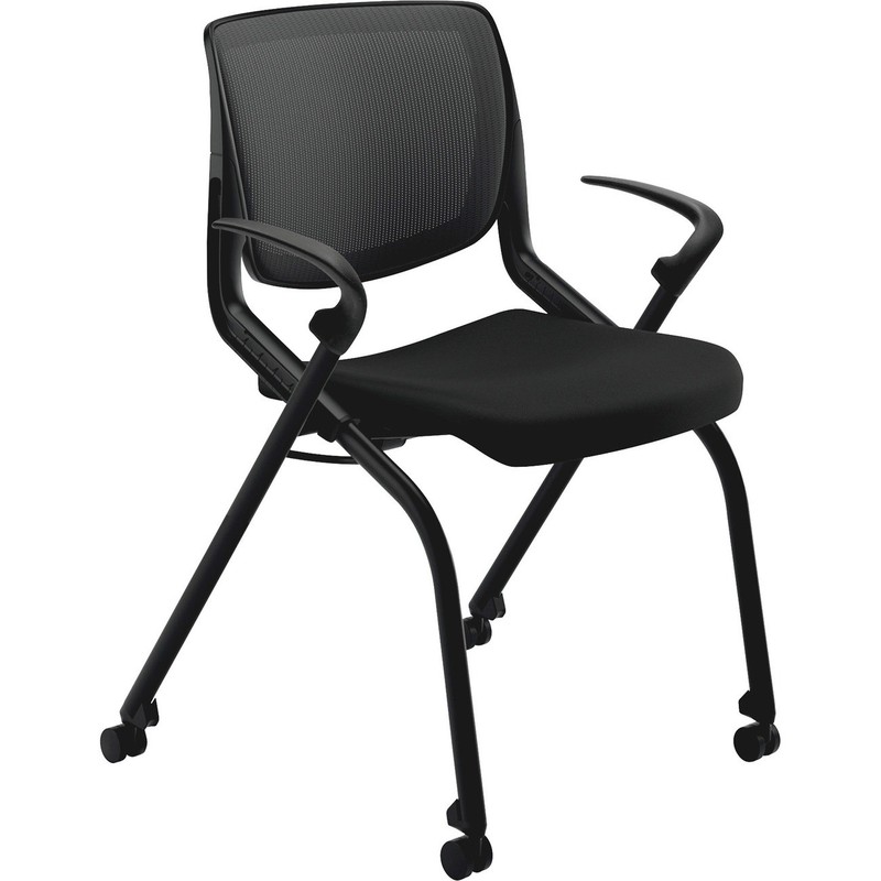The Hon MN202ONCU10 Flex-back Stack Chair Black Fabric gallery