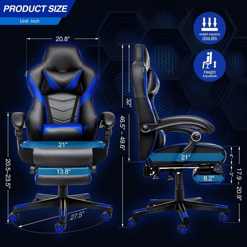 ELECWISH Gaming Chair Ergonomic Office Chair Swivel Racing Computer Seat gallery