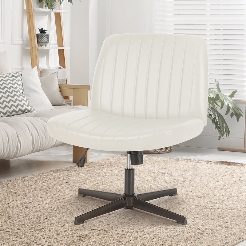 Comfortable Armless Office Chair Adjustable Height Perfect Home Workstation
