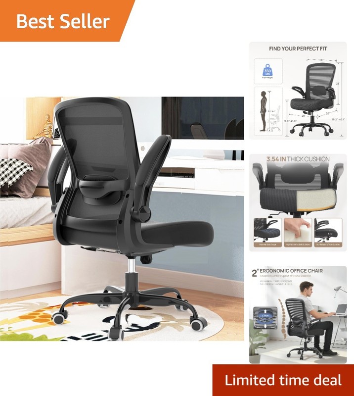 Ergonomic Office Chair with Flip-up Armrests & 135° Recline – BIFMA Certified
