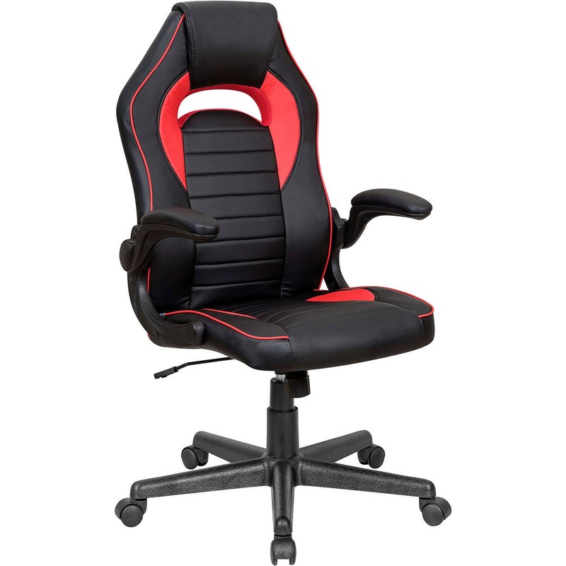 Racing/Gaming Chair Mid Back Synthetic Leather Black/Red