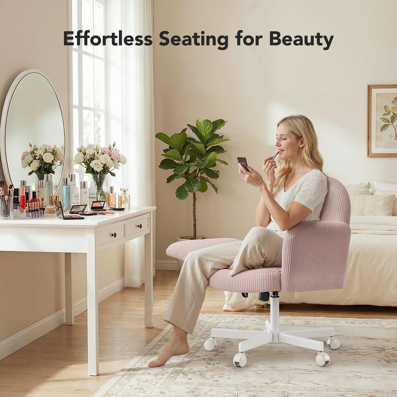 Criss Cross Office Chair for Women, Cross Legged Desk Chair with Adjustable A... gallery