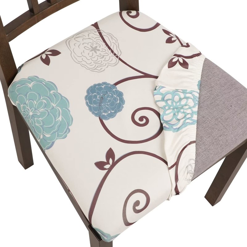 SearchI Seat Covers for Dining Room Chairs Stretch Set of 4, Ball Flower