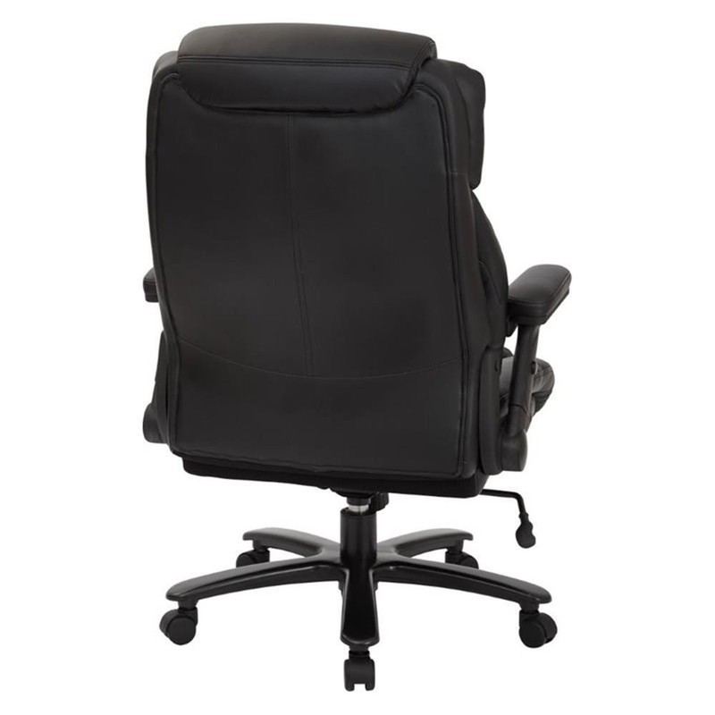 Big and Tall Deluxe High Back In Black Bonded Leather Executive Chair gallery