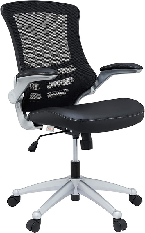 Attainment Mesh Back and Vinyl Seat Modern Office Chair in Black gallery