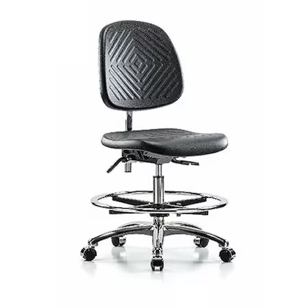 Clean Room Chair Ergonomic Chair, No Arms, 20-1/4″ To 28″ Height, Polyurethane,