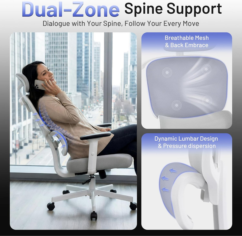 Ergonomic High Back Mesh Office Chair with Lumbar Support & Adjustable Headrest gallery