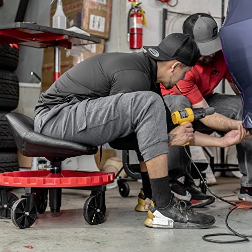2-230 Monster Rolling Padded Mechanic Stool Seat Garage Shop Roller Work gallery