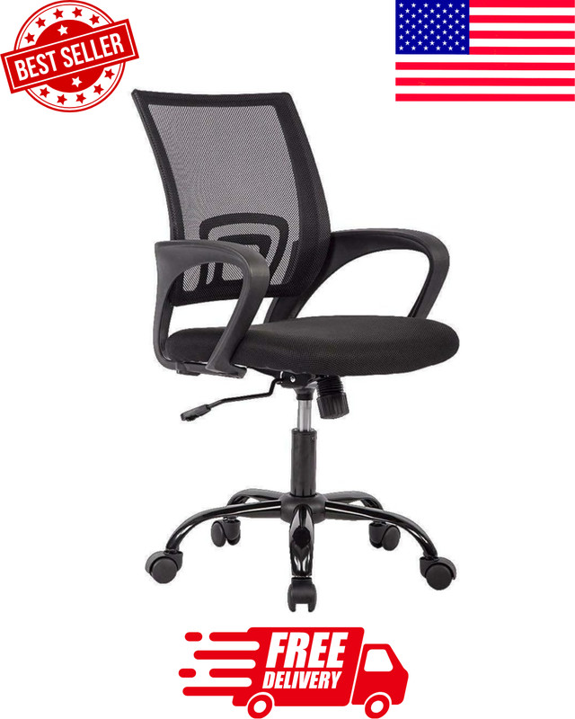 BestOffice V03-Black Home Office Ergonomic Desk Chair - Black