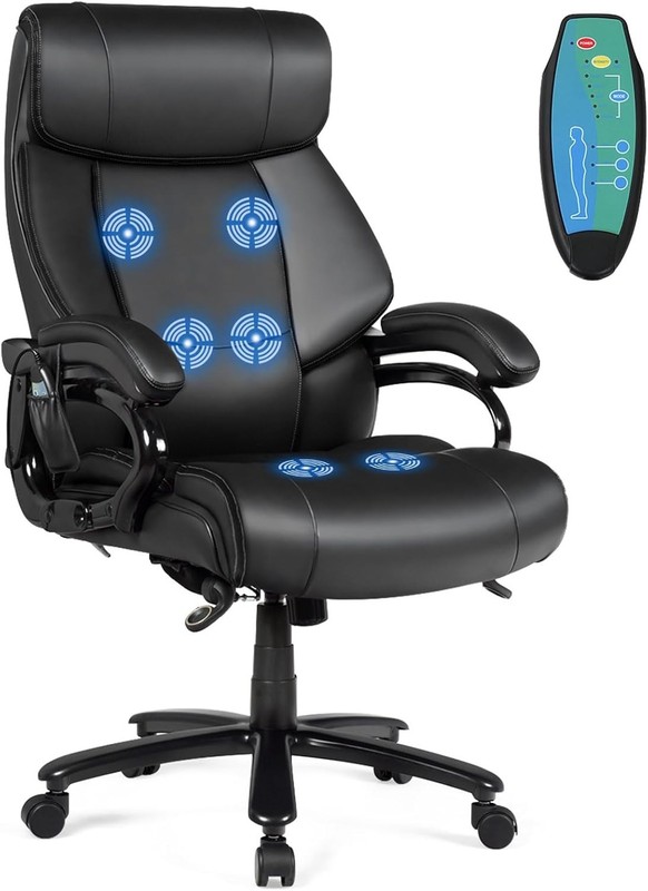 Heavy Duty Big & Tall Office Chair 500Lbs with Massage & Ergonomic Design