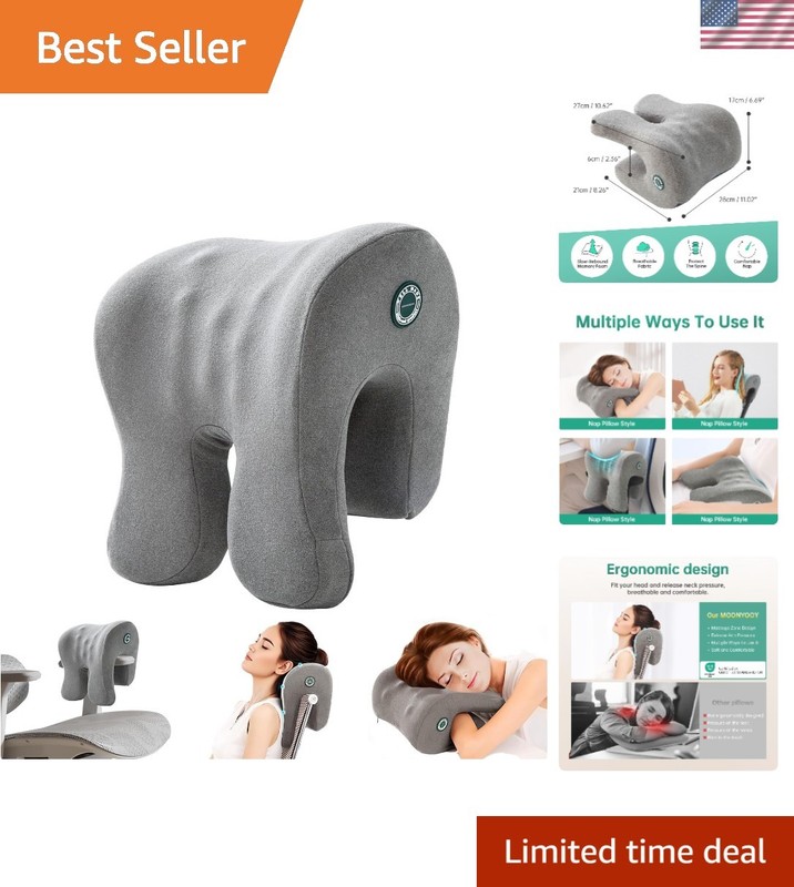 Cozy U-Shape Memory Foam Headrest for Office Chairs - Perfect for Power Naps