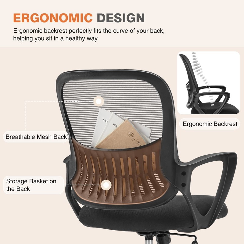 Home Office Managerial Executive Chair with Ergonomic Design, Mid-Back Mesh S... gallery