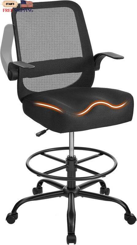 Drafting Chair for Standing Desks 500LBS Capacity Tall Office Chair with Adjust