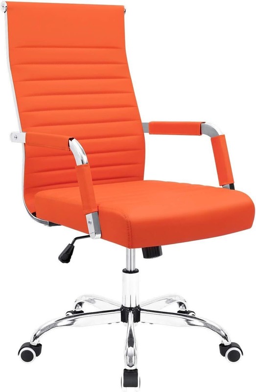 Mid-Back Leather Executive Conference Task Chair Adjustable Swivel Chair w/Arms gallery