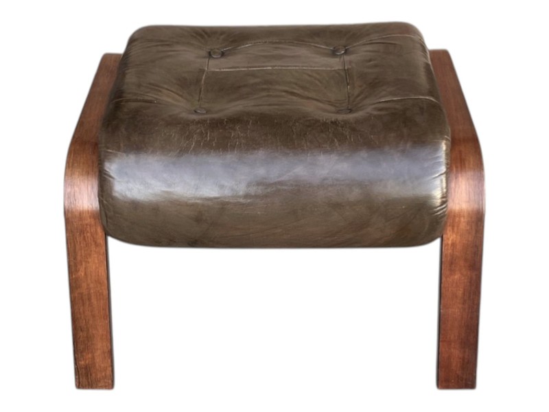 Rykken & Co. Norwegian Rosewood Reclining Lounge Chair & Ottoman - Brown Leather gallery