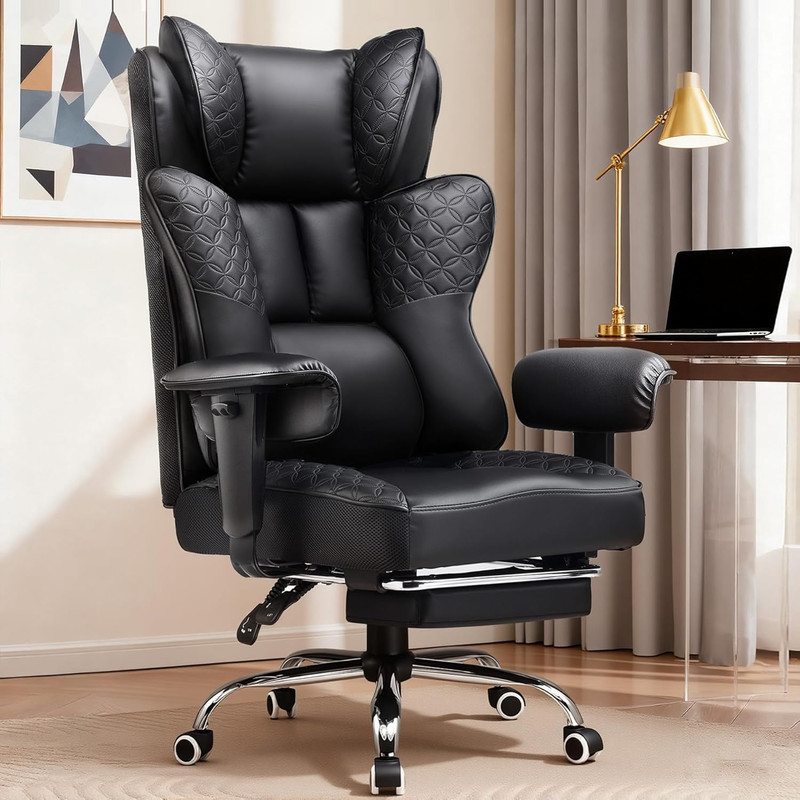 Big and Tall Office Chair Wide Ergonomic Gaming Chair with Deluxe Embossing Desi