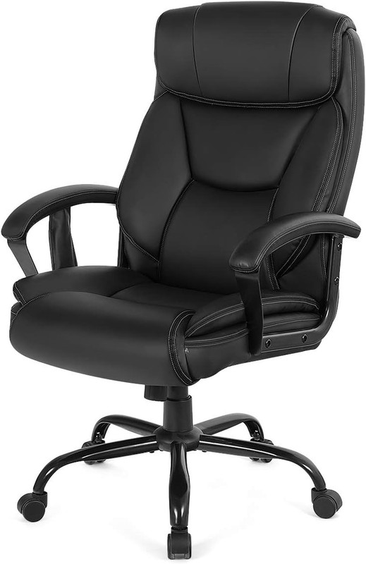 500 Lbs Big and Tall Office Chair, Massage Executive Chair W/ 6 Vibrating Points gallery