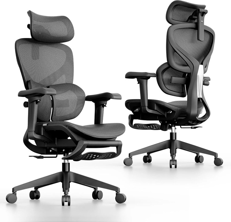 OTO Zenpex Ergonomic Mesh Office Chair, 1.96″ Adjustable Seat Depth, Dynamic Lum