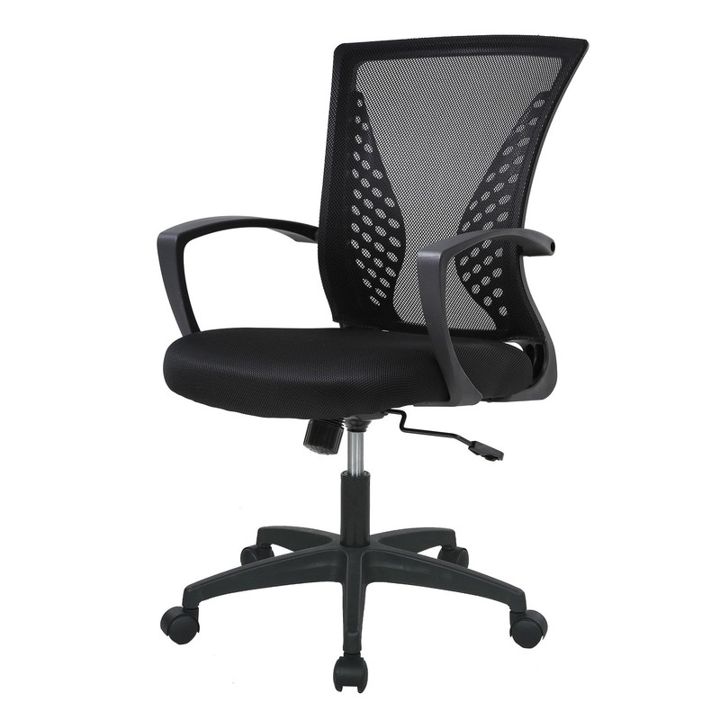 Home Office Chair Mid Back PC Swivel Lumbar Support Adjustable Desk Task Compute