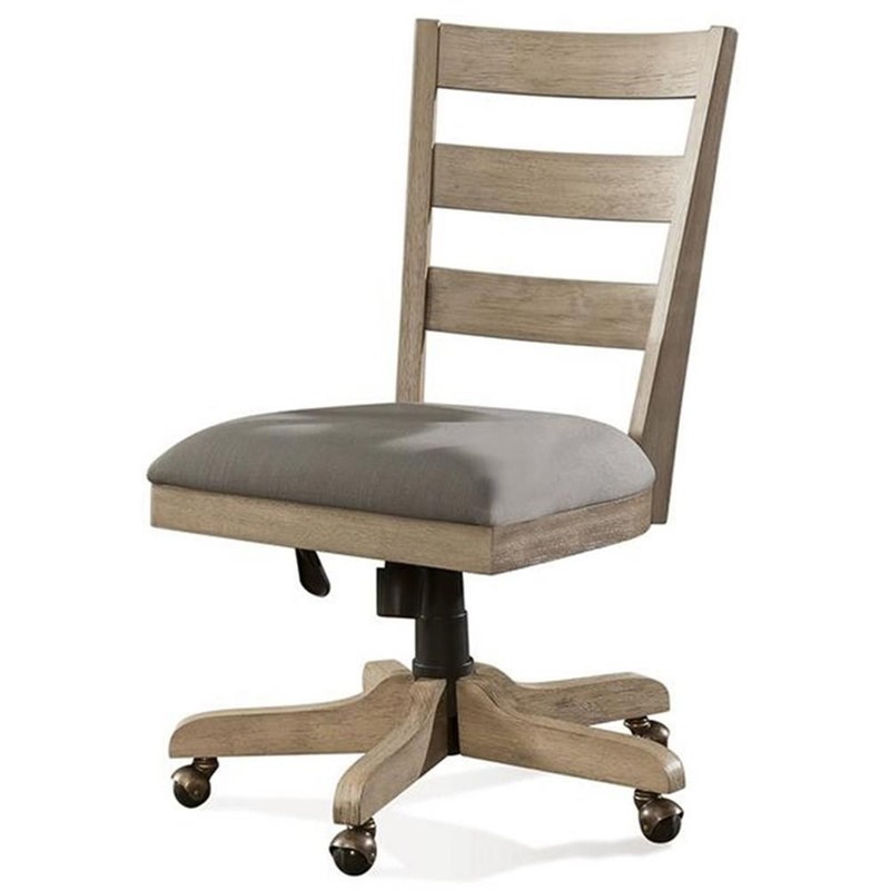 Bowery Hill Contemporary Ladder Back Desk Chair in Sun-Drenched Acacia