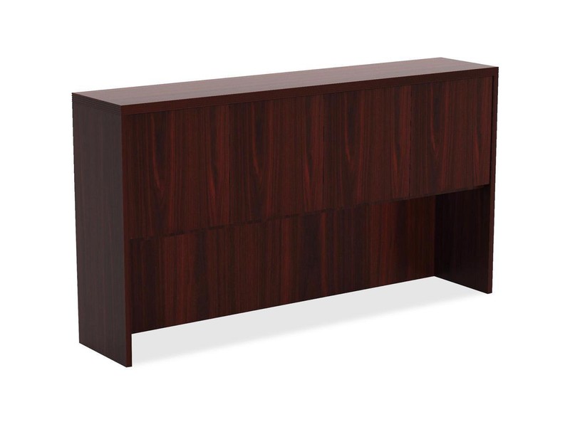 Lorell Top 1-1/2″ Hutch w/Drs 15″x72″x30′ Mahogany 34318