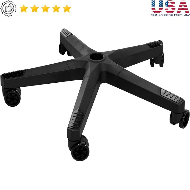 28 Inch Heavy Duty Nylon Gaming Office Chair Base Replacement Part W/ 5 Casters