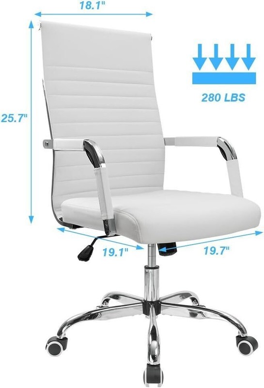 Office Desk Chair Mid-Back Executive Task Chair Adjustable Swivel Chair w/Arms gallery