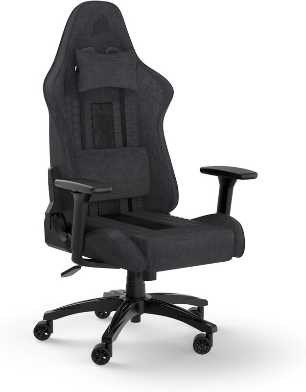 TC100 Racing-Inspired Gaming Chair with Adjustable Features & Pillows - Gray/Bla