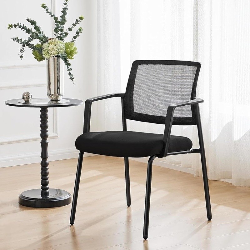 Ergonomic Stackable Office Chair W/ Breathable Mesh Backrest Comfort Support New gallery