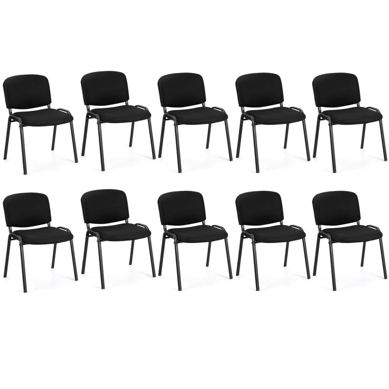 15 PCS Office Guest Chair Stackable Reception Chair Waiting Conference Room