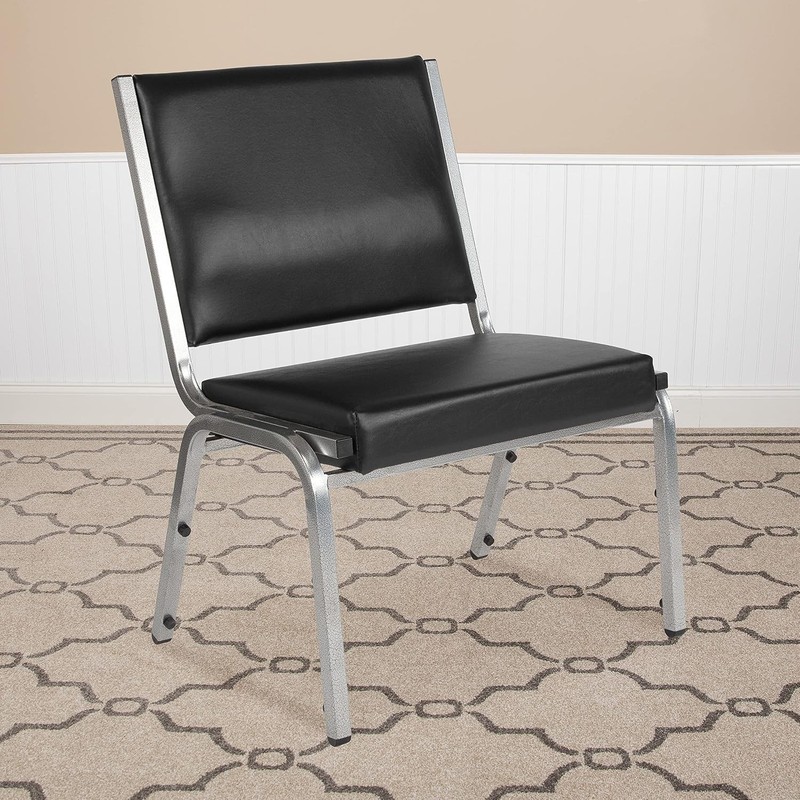 + OLIVER 950 lb. Rated Black Antimicrobial Fabric Bariatric Medical Reception Ch gallery