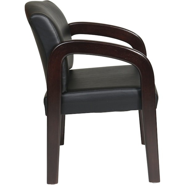 Office Star Wd388-U6 Collection: Wd Visitors Chair, Black Seat, Black Back, 23" gallery