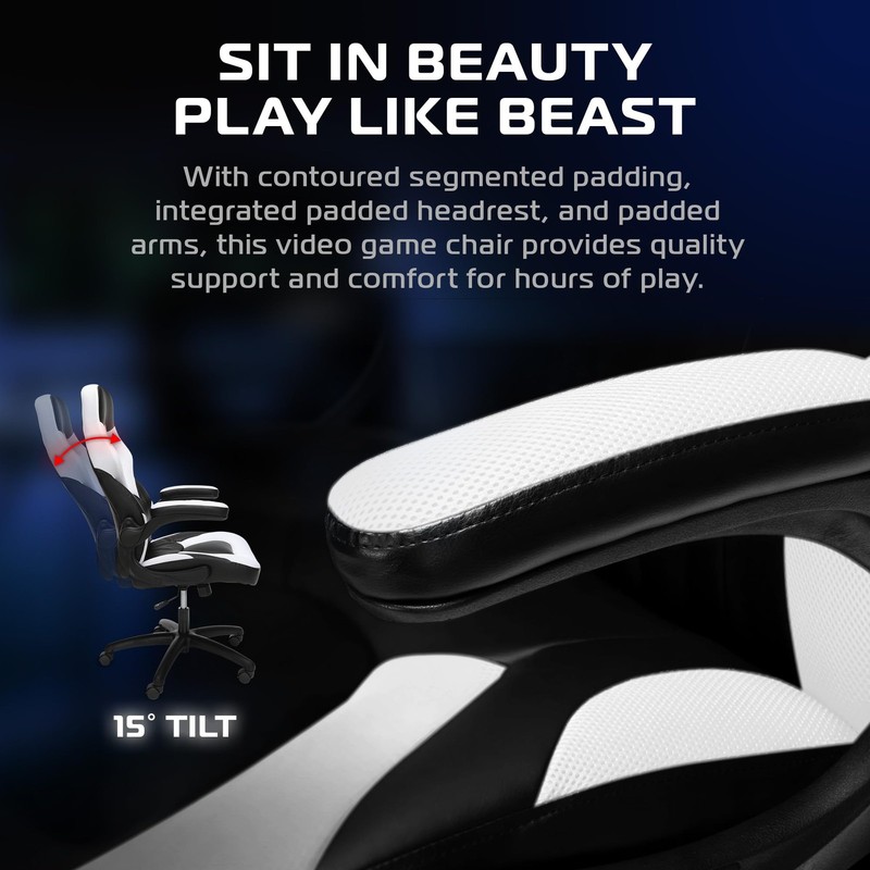 RESPAWN 3085 Ergonomic Racing Style High Back PC Computer Desk Office Chair-360 gallery