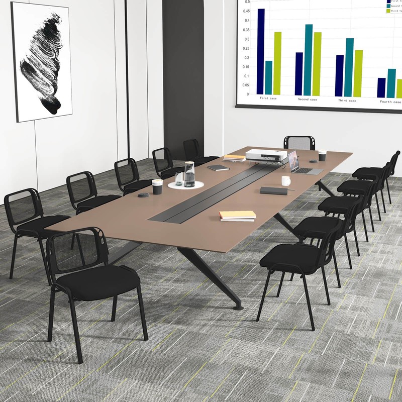 Mesh Conference Room Chairs Set of 5 w/ Upholstered Fabric Seat for Home Office gallery